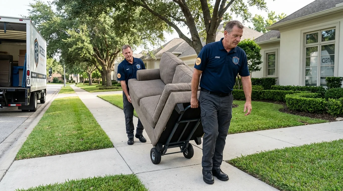 Local residential moving crew loading furniture in Berryville, VA